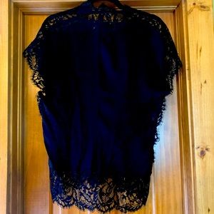 Nicole Miller black lace top
